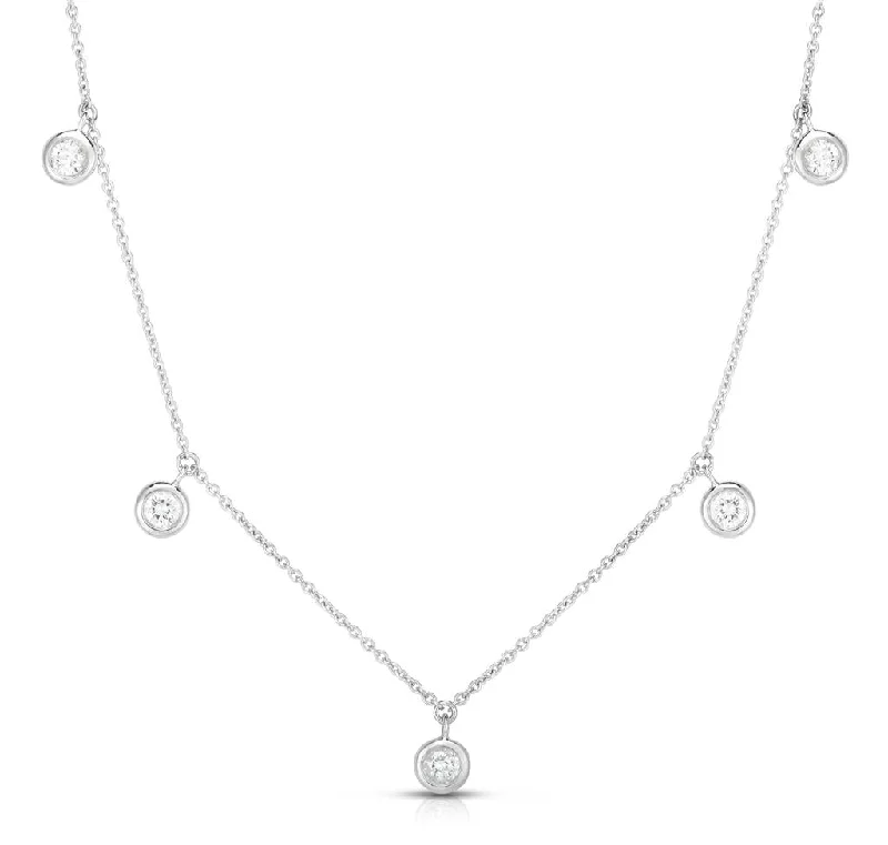 Roberto Coin Bezel Station Diamond Necklace