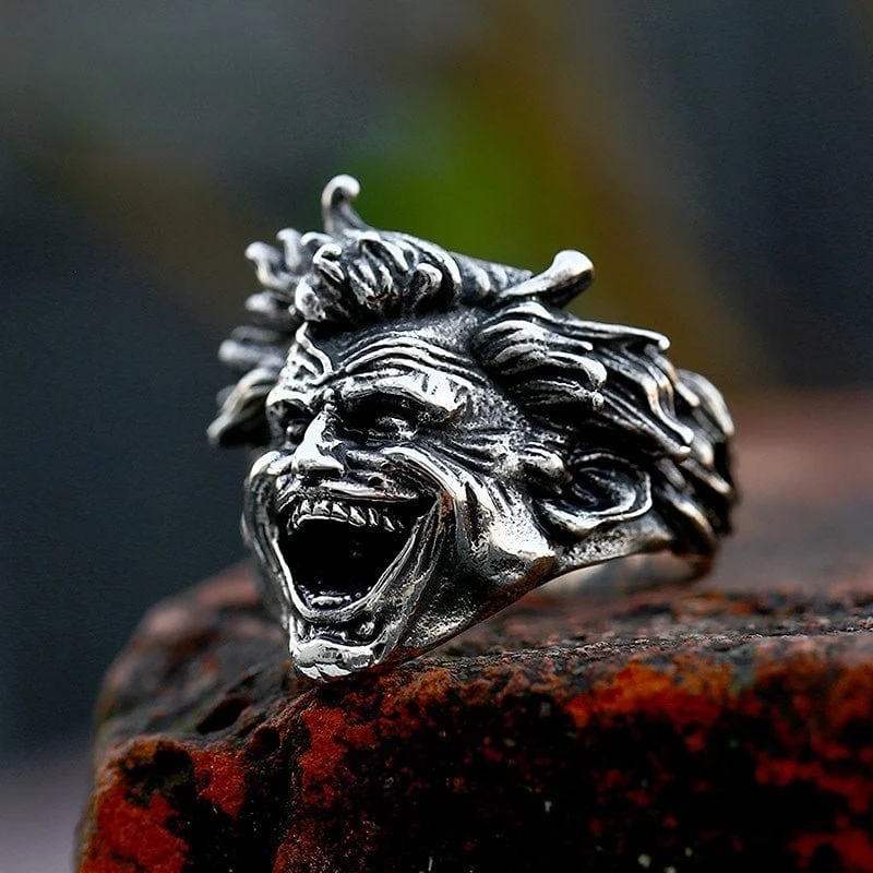 Men's Punk Portrait Ring