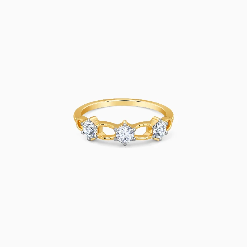 Gold Contentment Diamond Ring