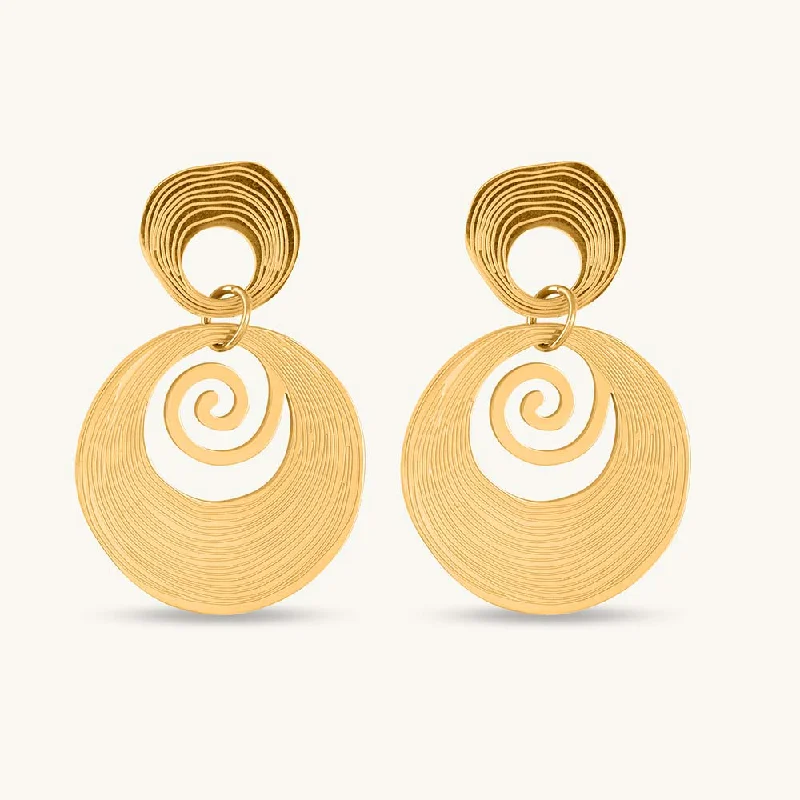 Twirling Circle Earrings