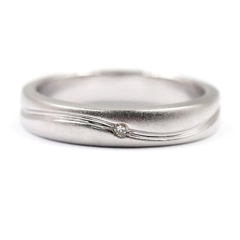 925 Sterling Silver Diamond Band Ring