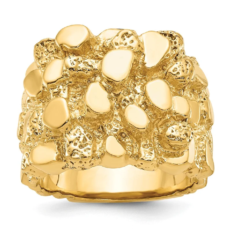 10k Yellow Gold IBGoodman Men's Nugget Ring