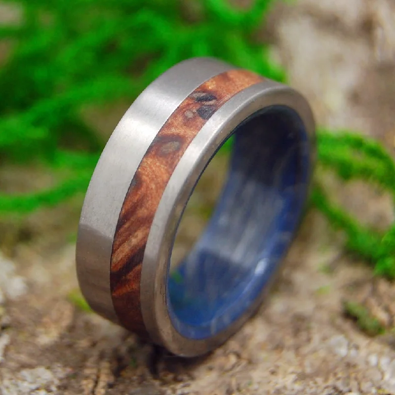 Redwood Above | Men's Redwood, Blue Silver & Titanium Wedding Ring