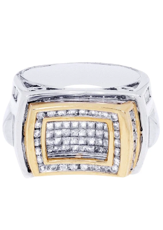 White Gold Mens Diamond Ring| 1.48 Carats| 15.44 Grams