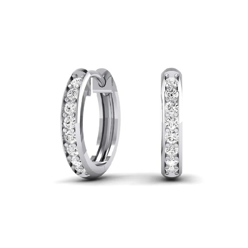 Narci Lab Diamond Huggie Earrings