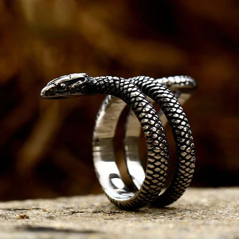 Men's Punk Snake Ring