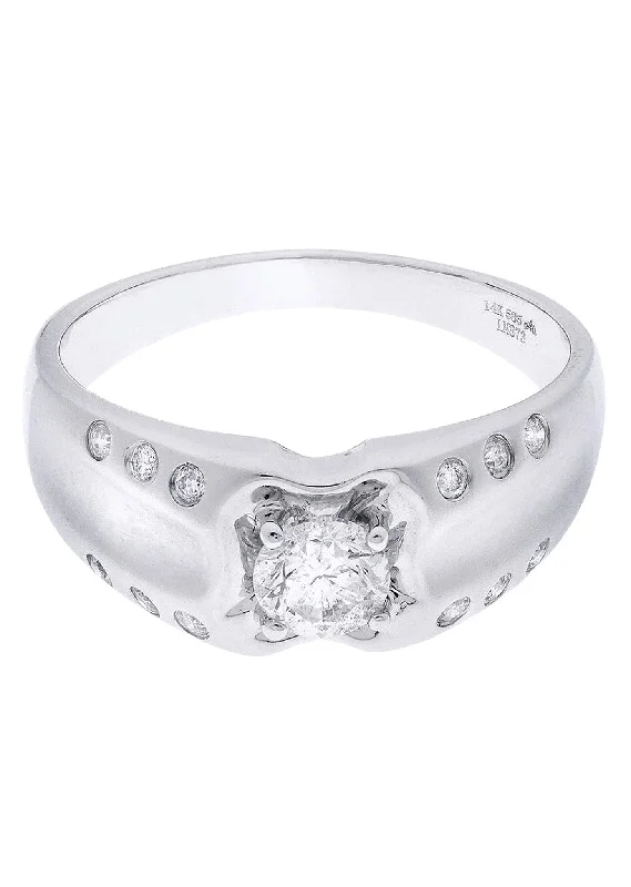 White Gold Mens Diamond Ring| 0.74 Carats| 5.52 Grams