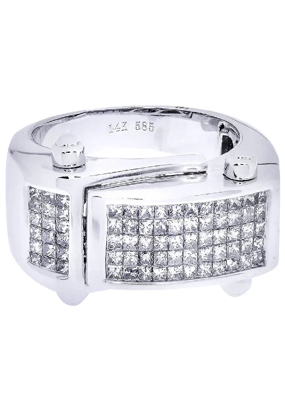 White Gold Mens Diamond Ring| 1.41 Carats| 12.22 Grams