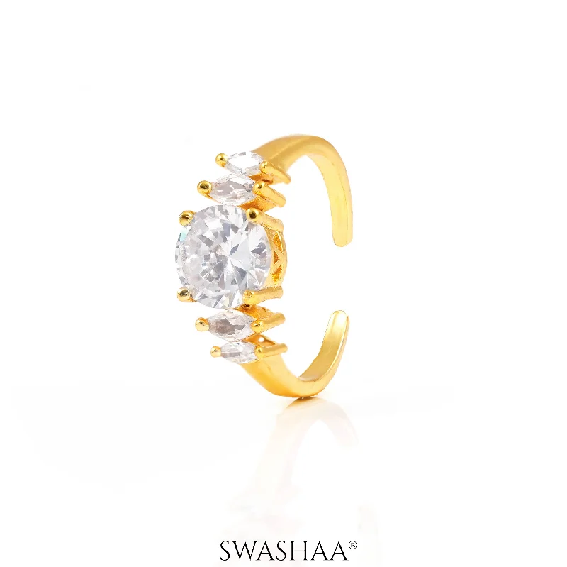 Aas Solitaire 18K Gold Plated Ring