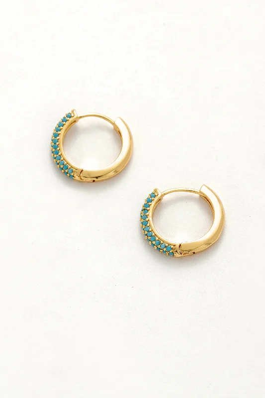 Turquoise Bliss Hoop Earrings