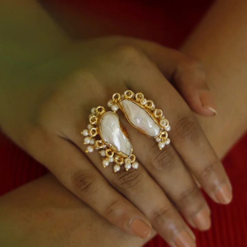 Drea Dual Baroque Pearl Ring