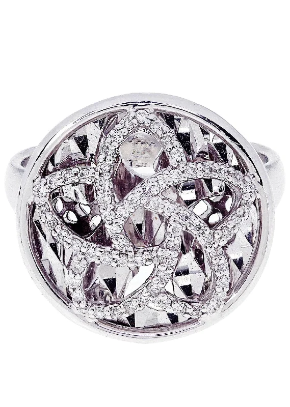 White Gold Mens Diamond Ring| 0.26 Carats| 8.03 Grams