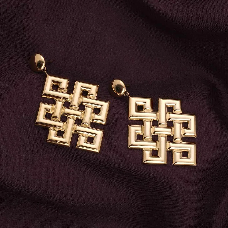 Endless Knot Drop Earrings