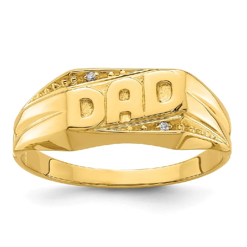 10k Yellow Gold AA Diamond men's ring