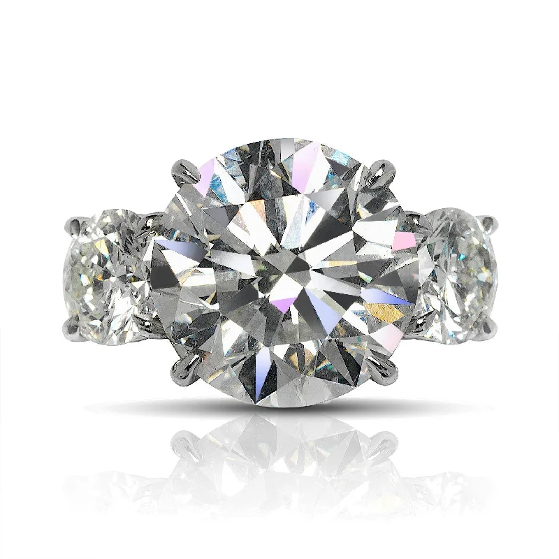 FEMI 11 CARAT ROUND CUT G COLOR VS2 CLARITY DIAMOND ENGAGEMENT RING PLATINUM CERTIFIED 9 CT G VS2 BY MIKE NEKTA