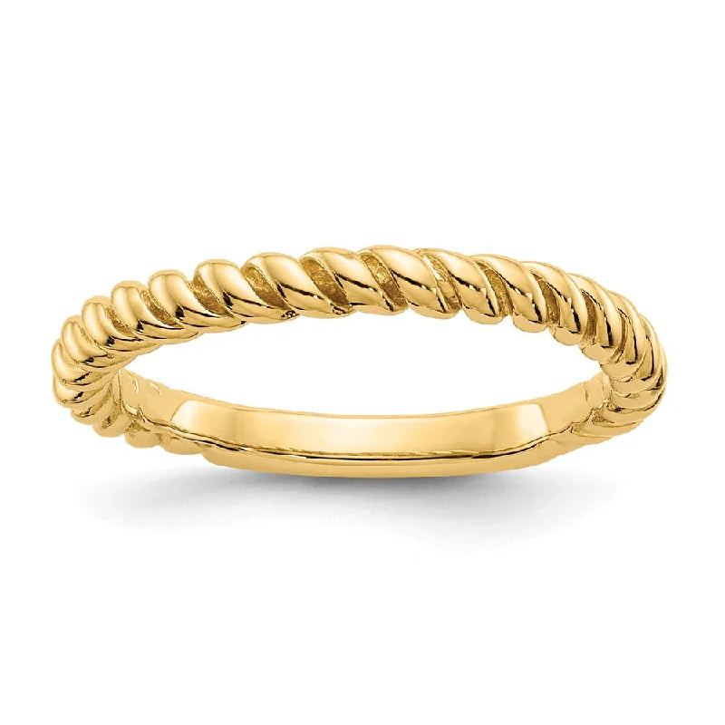 10k Yellow Gold Polished Twisted Band