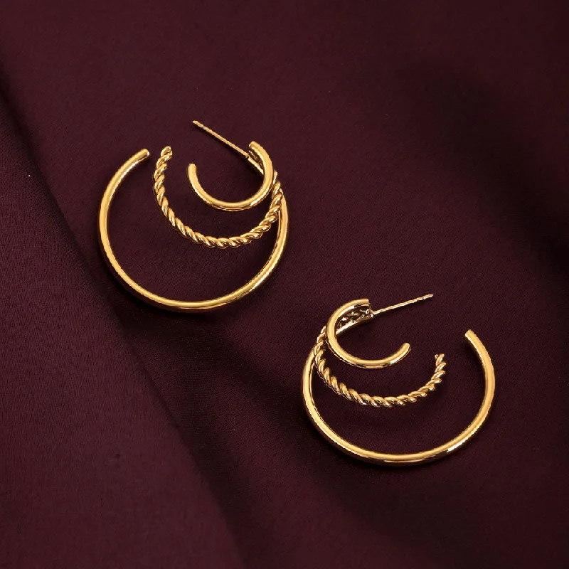 Golden Whirlwind Dangler Earrings