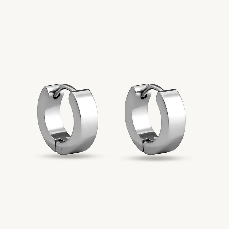 Simple Silver Hoop Earrings