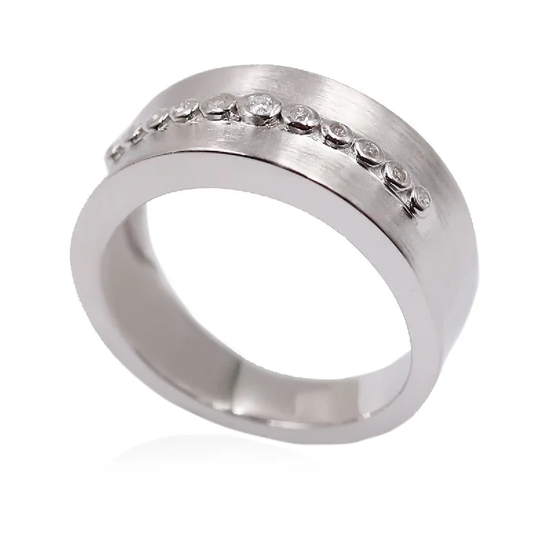 925 Sterling Silver Diamond Band Ring