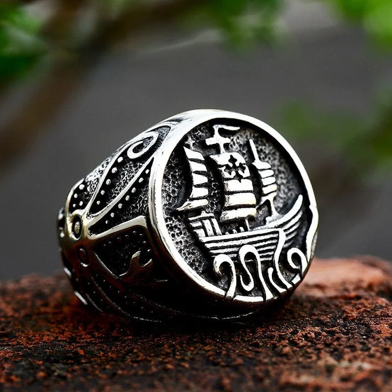 Men's Punk Sailboat Ring