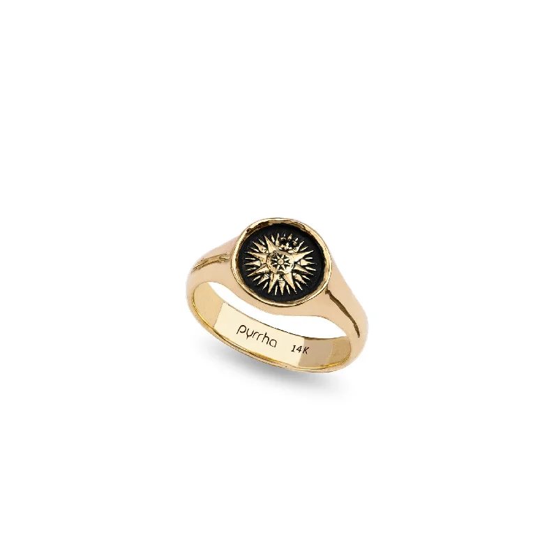 Direction 14K Gold Signet Ring