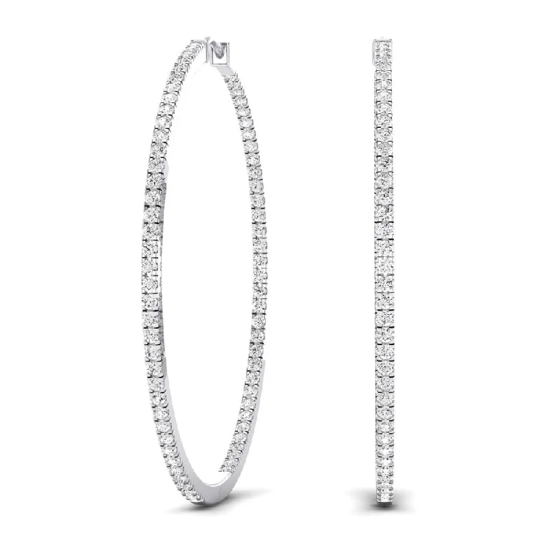 Sage Lab Diamond Hoop Earrings