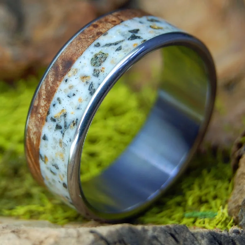 Patagonia, Argentina | Men's Patagonia Stone, Maple & Titanium Wedding Ring