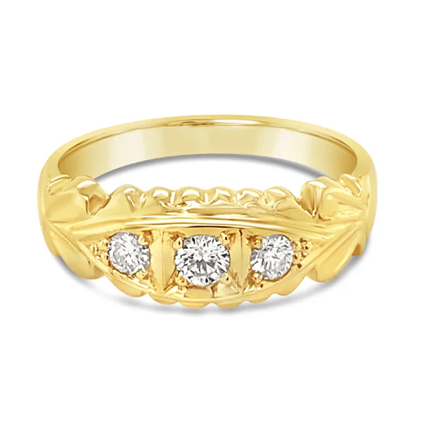 9ct Yellow Gold Diamond Ring 0.25ct