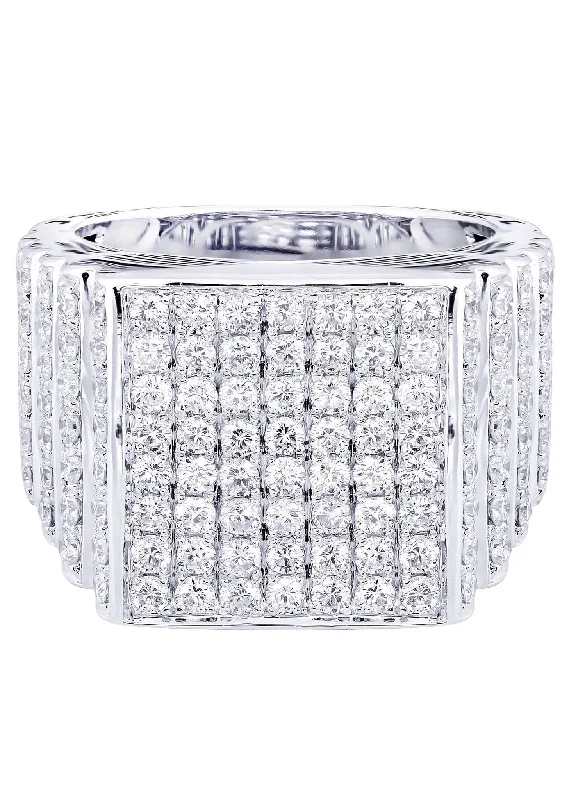 White Gold Mens Diamond Ring| 2.52 Carats| 15.89 Grams