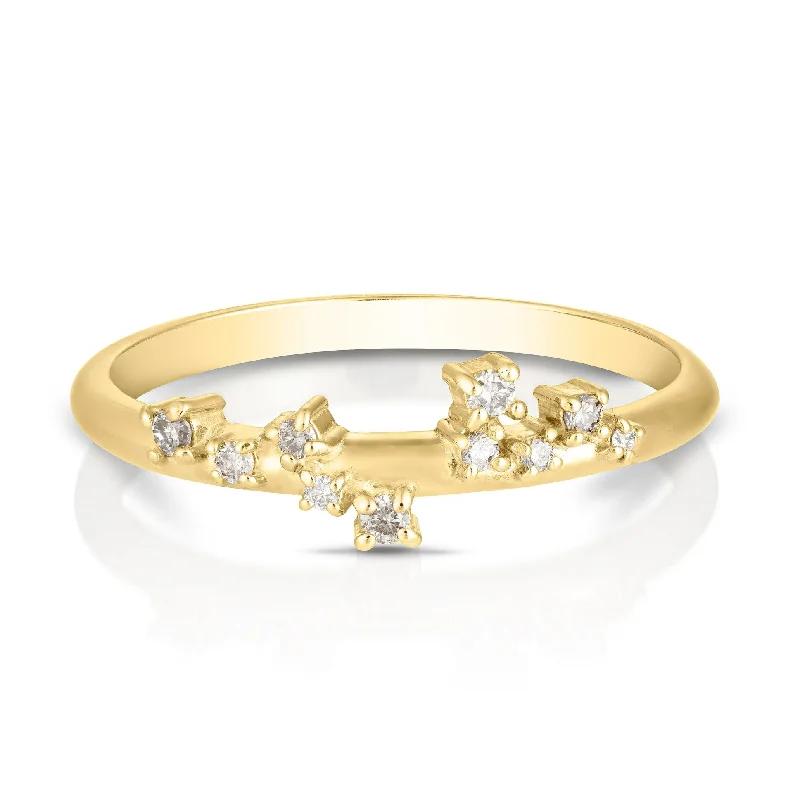 Ayla ring II | champagne diamonds - wide