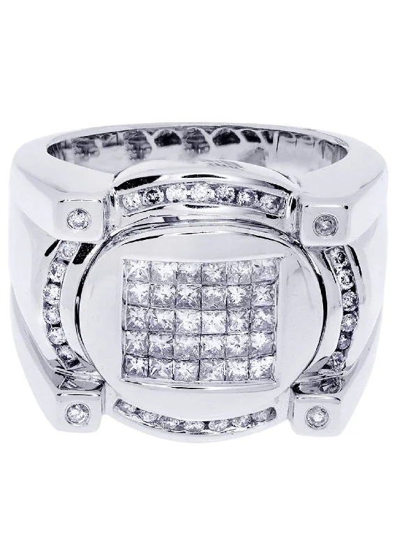 White Gold Mens Diamond Ring| 1.13 Carats| 18.51 Grams