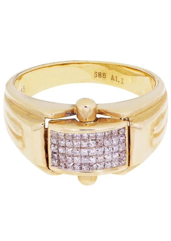 Mens Diamond Ring / Pinky Diamond Ring| 0.42 Carats