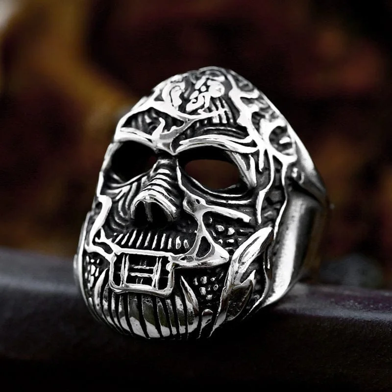 Men's Punk Skull Mask Ring