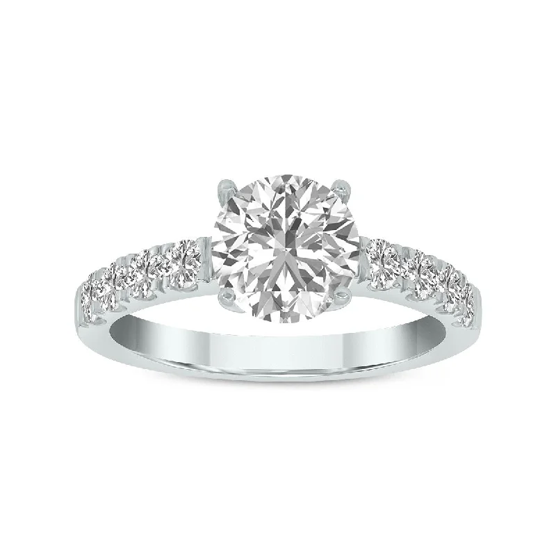 Marquee 2 1/2 Carat TW Round Lab Grown Diamond Engagement Ring in 14K White Gold