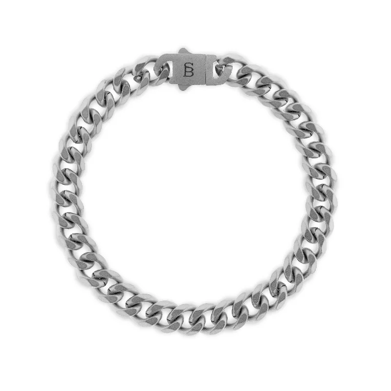 Valence Vic 8mm Chain Bracelet Silver SSTBVV/002M