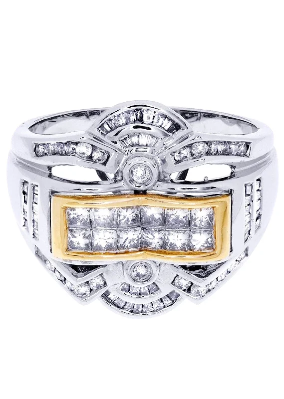 White Gold Mens Diamond Ring| 1.26 Carats| 10.15 Grams