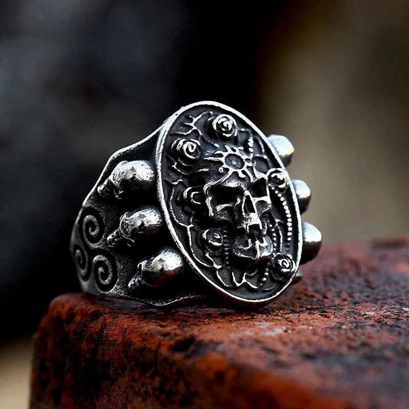 Men's Punk Turbine Ring