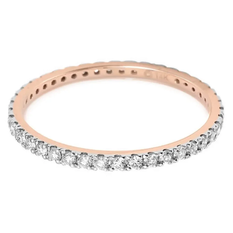 14kt Gold Diamond Eternity Wedding Band Rings