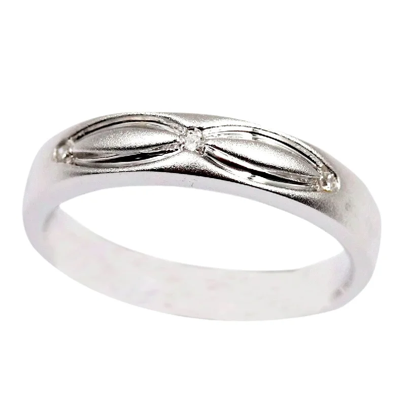 925 Sterling Silver Diamond Band Ring