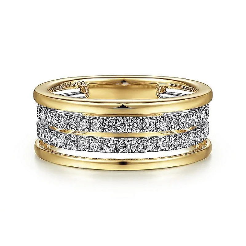 Gabriel 14K Diamond Multi-Row Ring