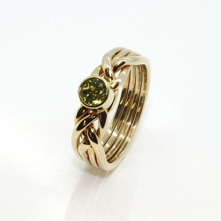 Womens Gold 4CW-PERIDOT-L