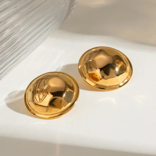 Golden Duo Stud Earrings