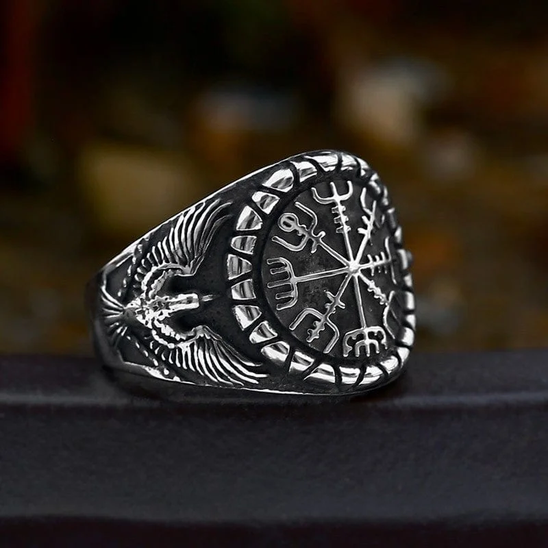 Men's Punk Viking Rune Ring