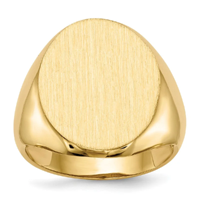 10k Yellow Gold 20.0x16.5mm Open Back Men's Signet Ring