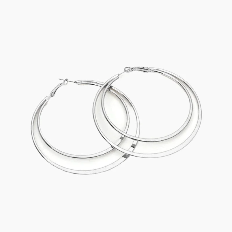 Sterling Silver Large Hoop Earrings for Women