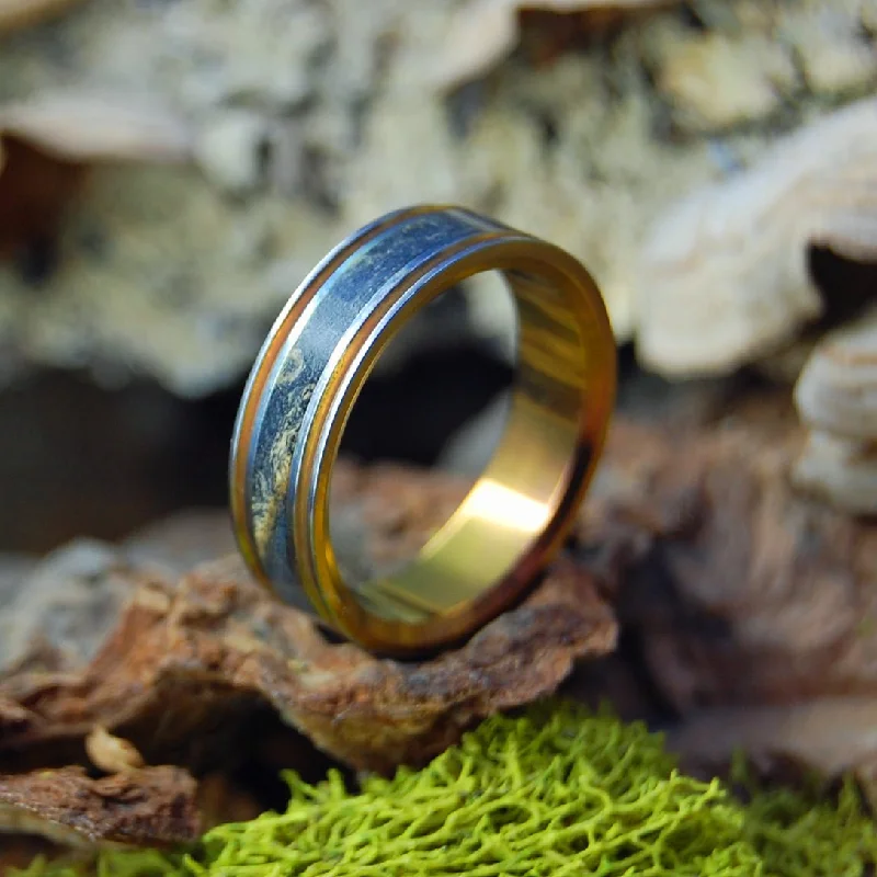 Distillation Alchemy | Men's Black Box Elder Wood & Titanium Wedding Ring