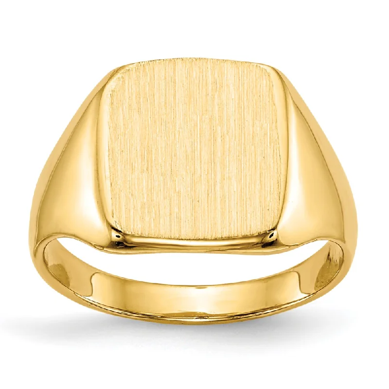 10k Yellow Gold 10.0x10.0mm Closed Back Signet Ring