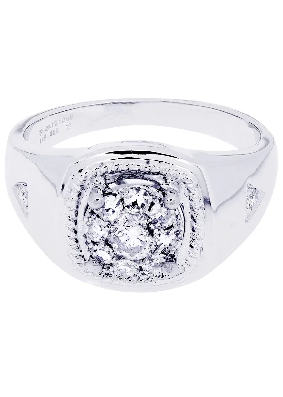 White Gold Mens Diamond Ring| 0.67 Carats| 6.73 Grams