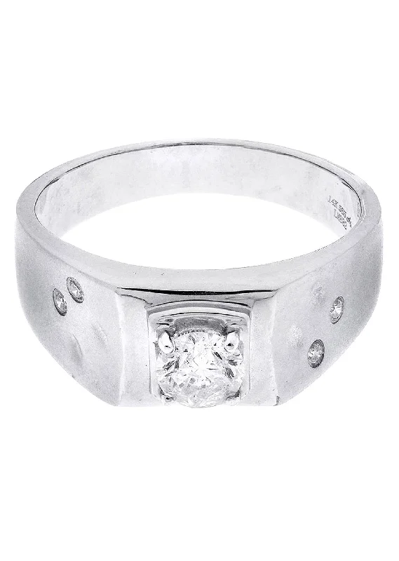 White Gold Mens Diamond Ring| 0.66 Carats| 6.36 Grams