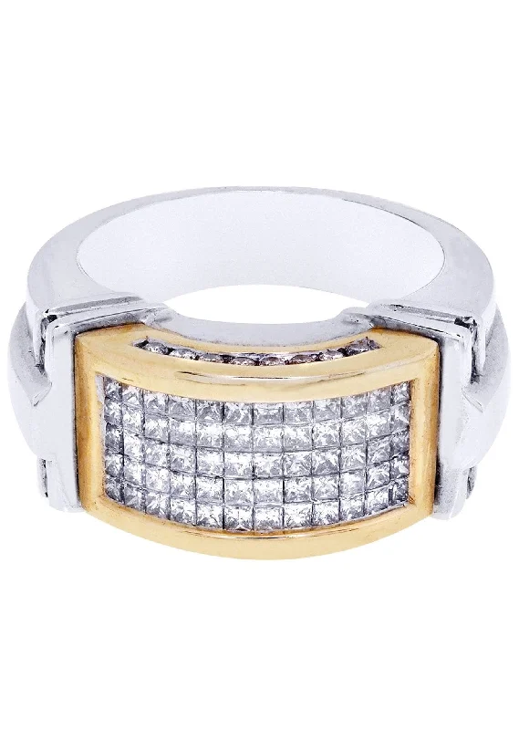 White Gold Mens Diamond Ring| 1.61 Carats| 13.72 Grams